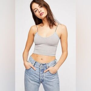 FP Free People | Skinny Strap Seamless Brami | NEW - Heather Grey